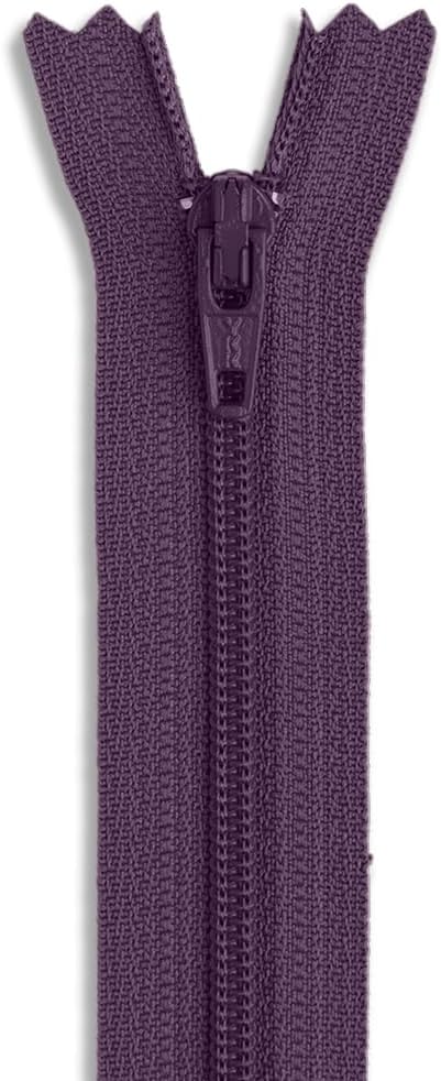 Nylon Coil Purple Zipper Non-Separating for Sewing Craft Purple ~6”