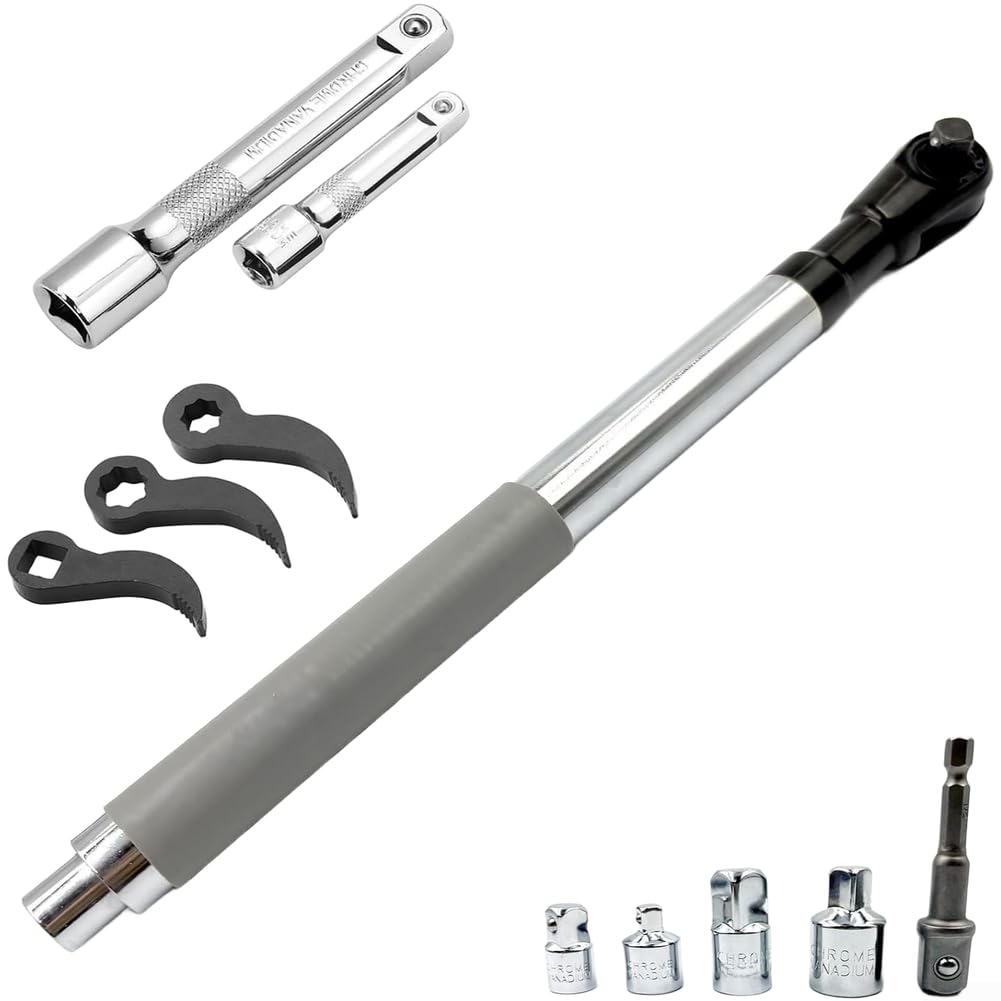 Barre d'extension chrome vanadium pour entretenir vos outils de jardin dans le garage