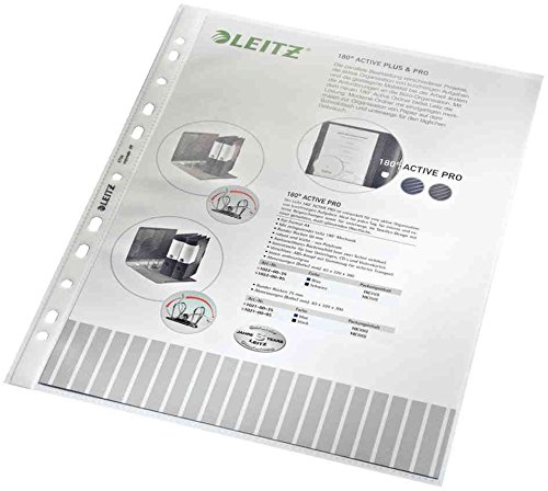 Leitz 4770-00-02 Prospekthüllen Standard A4, glasklar 80my oben offen PP 1.000er Sparpack