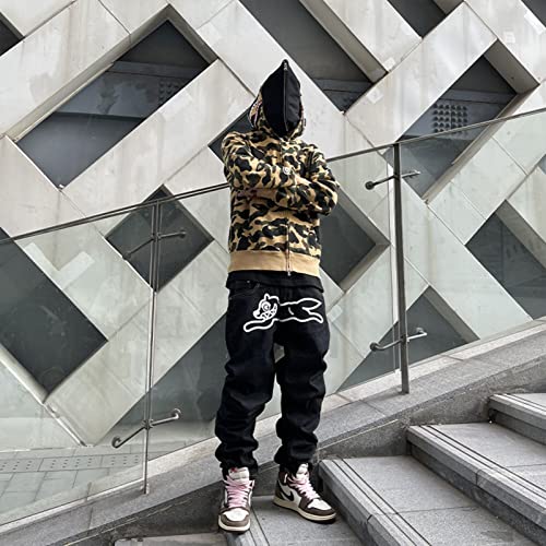 Men's Y2K Jeans Hip Hop Baggy Denim Pants Vintage Skateboard Pants Grunge Clothes Loose Fit Graphic Jeans3