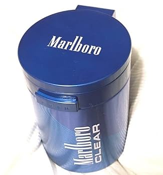 Amazon.co.jp: マルボロ 灰皿 ブルー ワンプッシュで蓋が開く