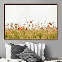 Framed Canvas Wall Art Bright Flowers Closeup Colorful Cool Floral Multicolor Petal Photography Realism Romantics - 16x24 inches