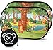 Produktbild Lovabear Sonnenschutz Auto Baby Statisch  Selbsthaftend ohne Saugnäpfe, 2 Stück 51x31 cm, mit hohem Hitze und UV Schutz (SunShield+) Verdunkelung der Seitenfenster für Kinder (Wald)