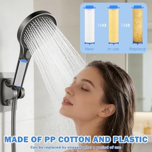 20 Pcs Shower Head Filter Drivese, 2.95" Ion Drops Shower Head Filter Cartridge Replacement, Different Models Shower Head with Handheld Filters PP Cotton Water Filter - 3