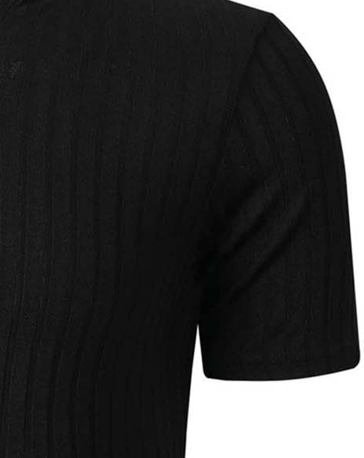 Men's V Neck Knit Shirts Short Sleeve Sweater Shirt Casual Ribbed Pullover T Shirt Slim Fit Muscle Tops Summer Tee