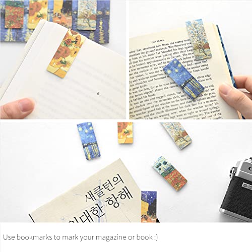 Monolike Magnetic Bookmarks Art Van Gogh Ver.1 + Ver.2 + Monet, 15 Pieces #TOP5