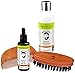 Produktbild Bartpflege-Set BERLIN, SPARPREIS, Greendoor Natur Bartseife 200 ml + Bio Bartöl 50 ml + Bartbürste Birnbaumholz mit Wildschweinborsten + Bartkamm Holz - Geschenk-Set Mann Vollbart Bart