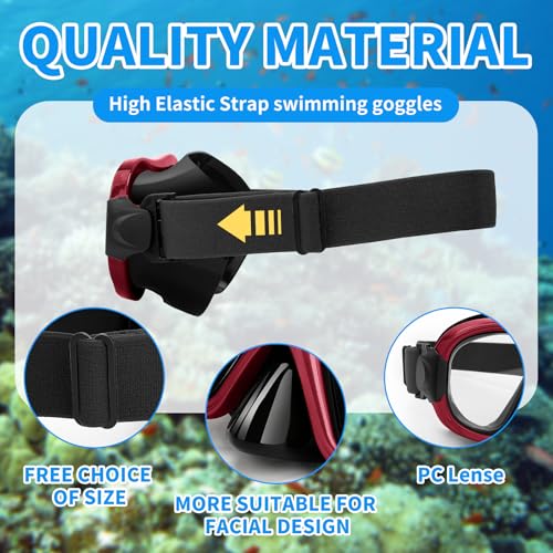 Knitted Adjustable Strap Dive Mask - Ultra-Comfort Panoramic Goggles for Scuba & Snorkeling by Body+ - Image 4