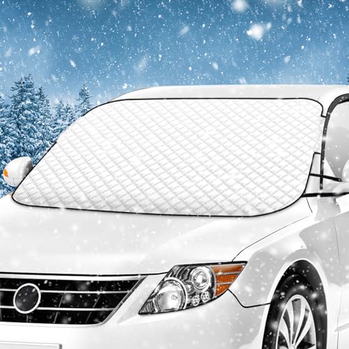 Couverture Pare-Brise Voiture Magnétique Bâche Pare Brise Protection Couverture Repliable, Pour
