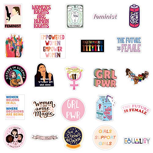 image for Acekar Feminist Stickers| 50 Pcak | Vinyl Waterproof Stickers for Lapt