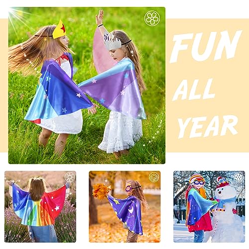 Irolehome Toddler Kids-Superhero-Capes Super-Hero-Costume For Girls-Boys Halloween Dress-Up Party Toys Gifts Bracelets Crown #TOP4