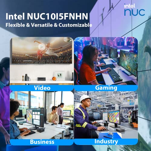 Intel Nuc 10 Nuc10I5Fnhn Frost Canyon Mini Computer 10Th Gen Core I5-10210U, 4 Cores, 8 Threads, 6Mb Smart Cache, Iris Xe Graphics (Nuc10I5Fnhn 16Gb+512Gb) #TOP6