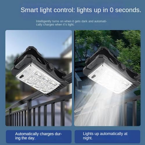 Luz solar de clip con sensor de movimiento foco de exterior para valla y garaje 4