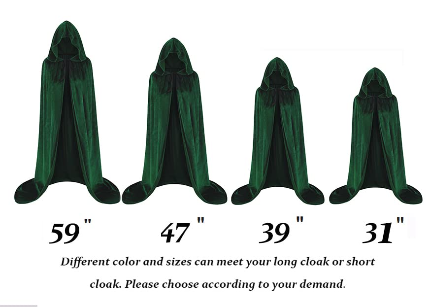 HAPNBCELE Blue Cloak Cape Hooded Men Women for Medieval Renaissance Halloween Cosplay Costume - Image 3