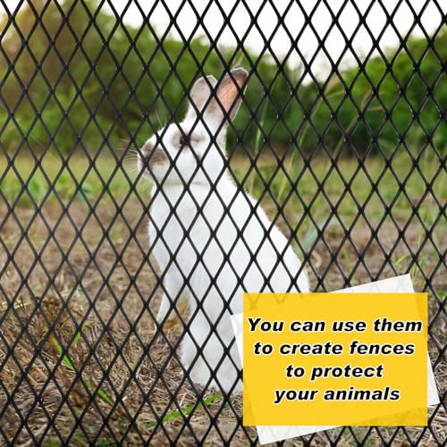 Gisafai GISAFAI-6A3-A 4 Pieces Expanded Metal 3/4 Inch 12 Gauge X 24 Inch X 24 Inch Expanded Steel Expanded Metal Sheet 24 X 24 Inches Perforated Metal Grate Screen Expanded Metal Steel thumb #6