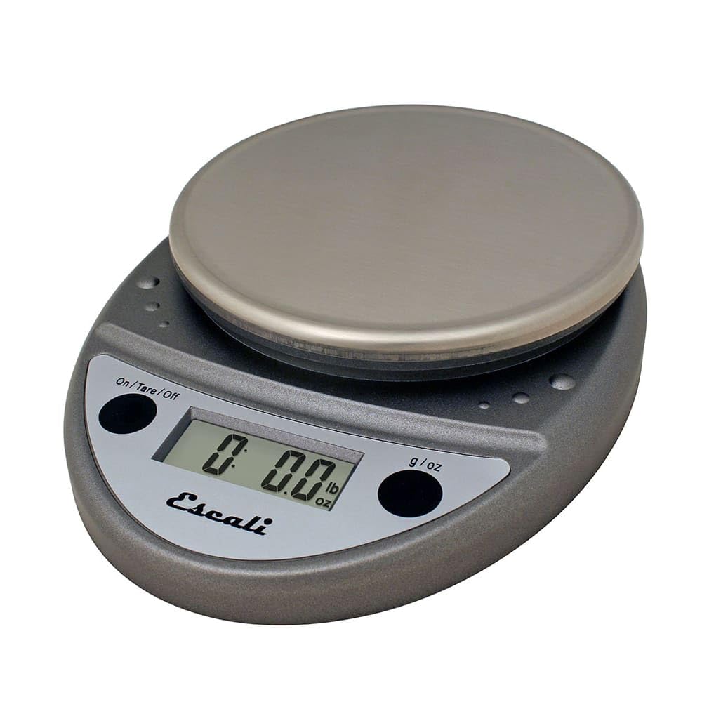 San Jamar SCDGP11M Professional Round Digital Food/Kitchen Scale, 11 lb Capacity, Metallic