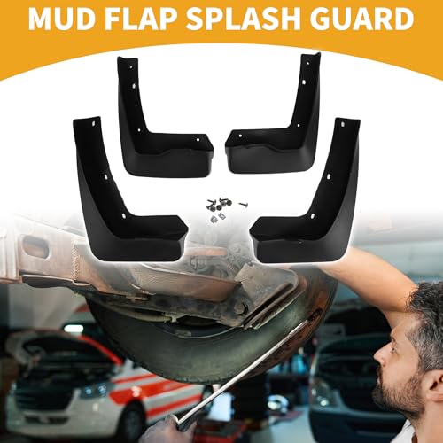 Image of Mud Flap Splash Guard - Car Front & Rear Side Mud Guards - for BMW X1 E84 F48 2016-2022 Plastic Black with Mount Accessories - 1 Set