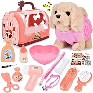 Herefun Interaktiver Elektronischer Plüsch Hund Spielzeug Set