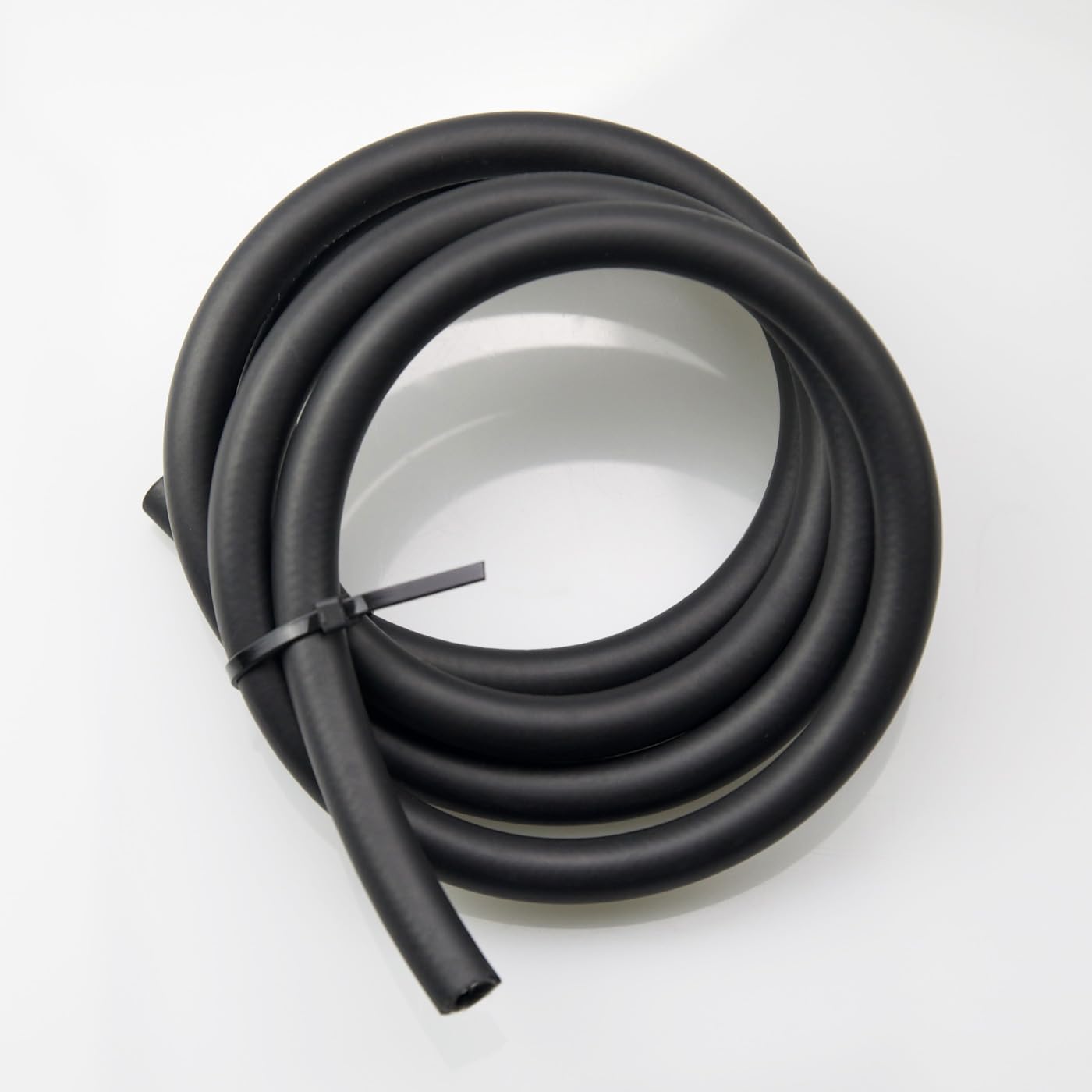 Tuyau de carburant à poussoir noir - 4 AN NBR compatible avec système de carburant, E85, E10, huiles, éthanol, lubrifiants et liquide de refroidissement (1,5 m, AN4, ID 1/4)
