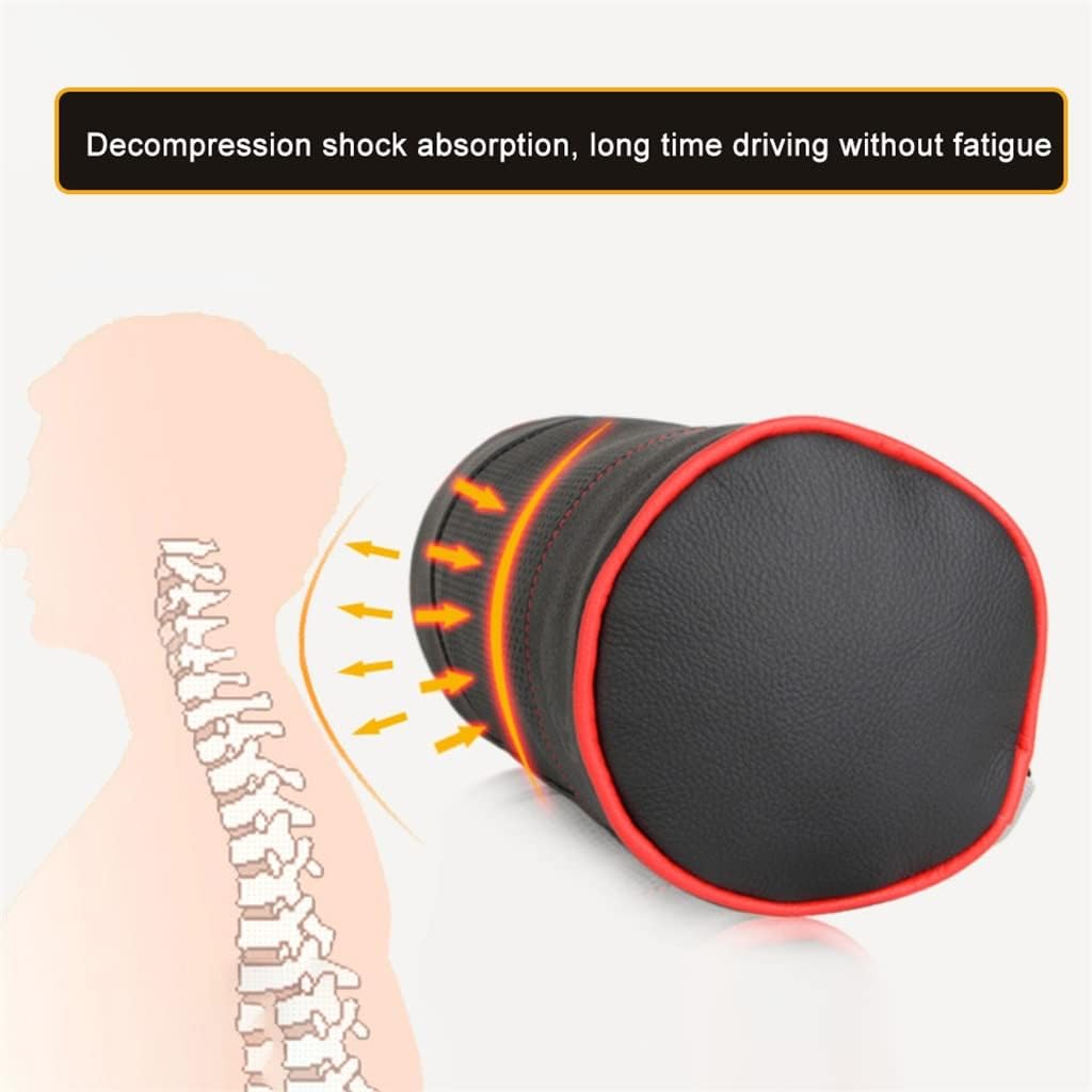 1 Piece Car Pillow Memory Foam Soft Car Headrest Car Neck Pillow Neck Support PU Leather Interior Accessories(D)