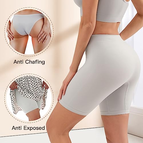Image of YADIFEN Slip Shorts for Under Dresses Women Seamless Anti Chafing Underwear Shaping Boyshort Smooth Thigh Biker Short Panties