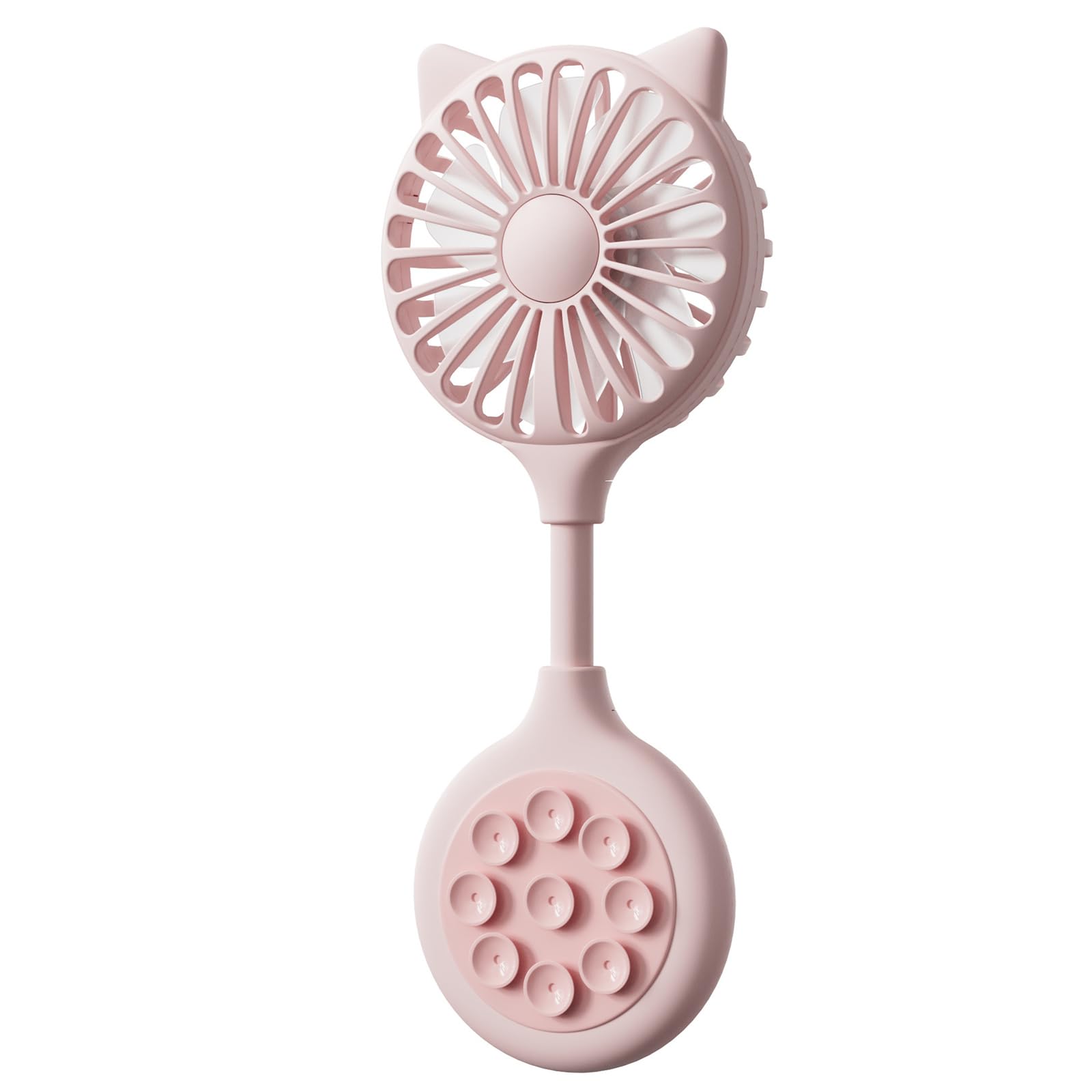 Kelisdi Table Fan Pocket Fan ABS Texture Travel Outdoor Lightweight Foldable with Suction Cup Desk