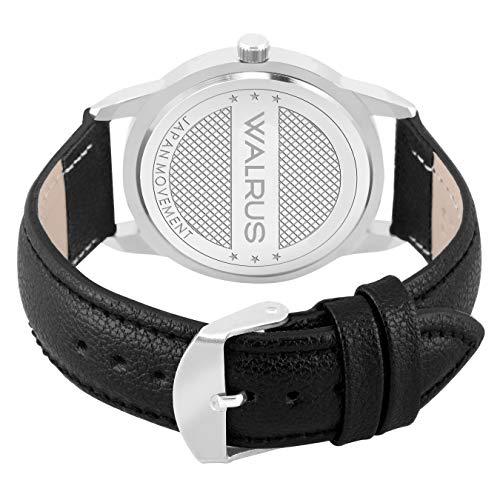 Image of Walrus Men Analog Wristwatch- Vegan Leather Strap Professional & Casual Use - Classic Style |Slim fit | Lightweight