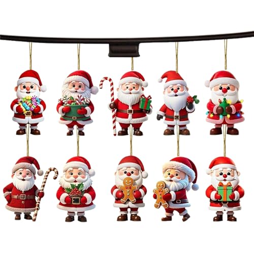 Adorno de Papá Noel, 20 piezas de figuras de madera 2D, adornos de Navidad, para mujeres y hombres, fiesta en casa, interior, sala de estar, ventana, exteriores, niños