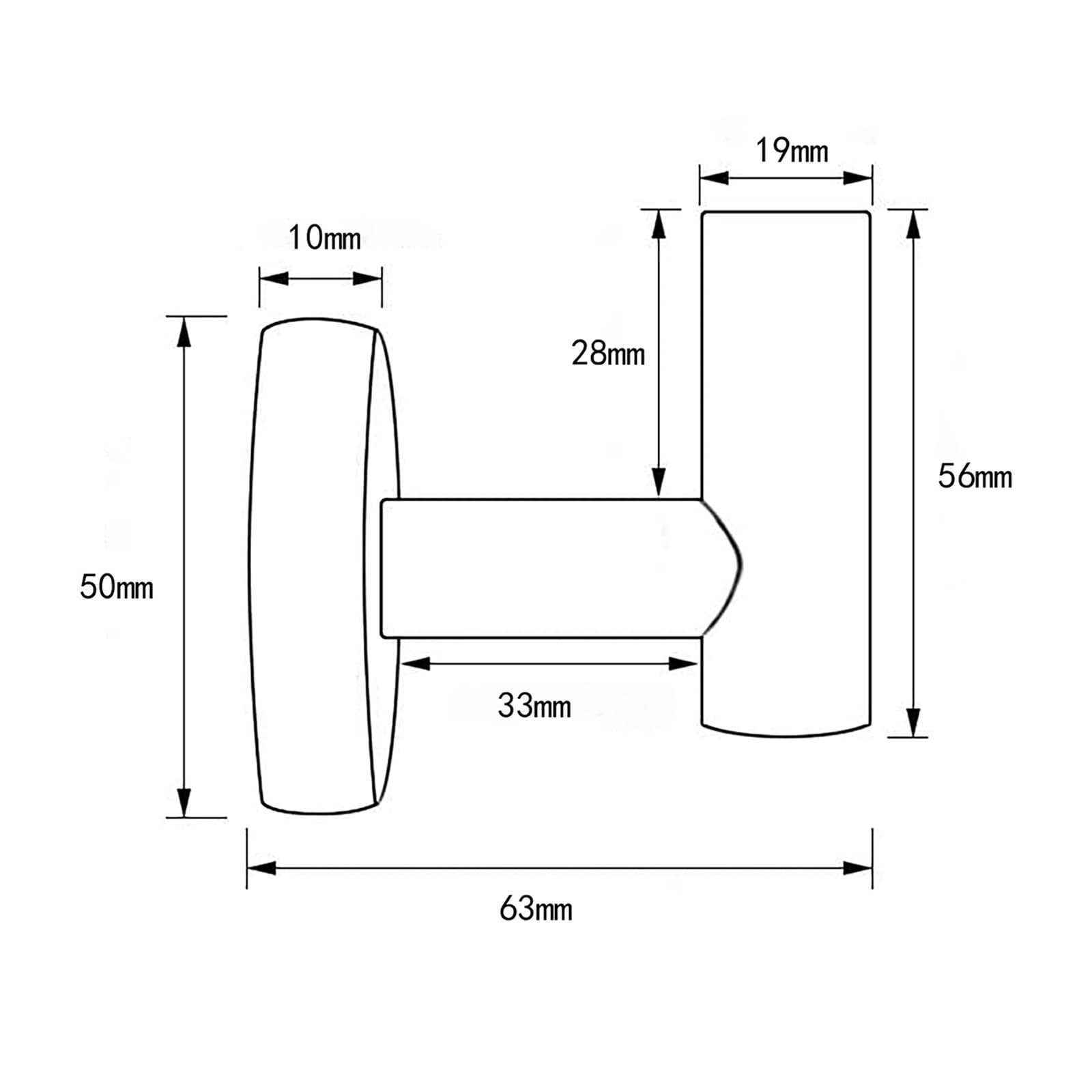 Lot de 4 patères, Porte-Manteaux muraux en Laiton, patère Moderne pour entrée de Salon, Chambre, Cuisine, Salle de Bain, etc.,C