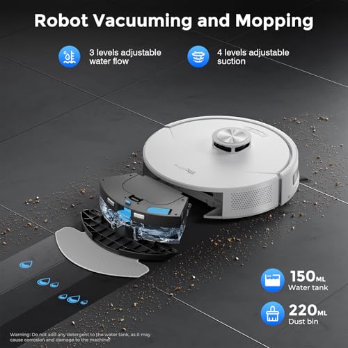 Robot Vacuum and Mop Combo with Self-Empty Base
