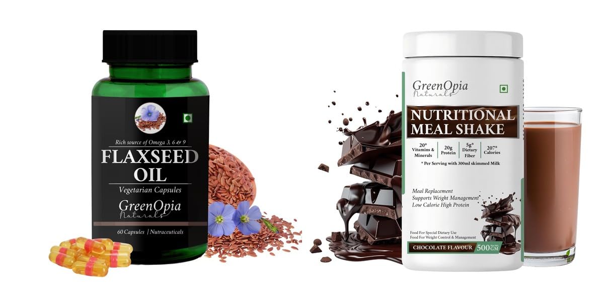 Flax Seed Oil Nutritional Meal Shake Chocolate Wellness Daily Vitality 60 CAPSULES-image-28