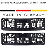 ✅ 2x Kennzeichenhalter 46 x 11 cm Schwarz ✅ Passt Für alle EU-Kennzeichnen mit den Maßen 46 x 11 cm geeignet