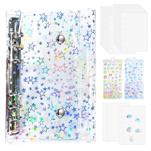 シール帳 透明 星柄 A6 ミニ バインダー
