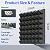 48 Pack Pyramid Sound Proof Foam Panels for Walls with Updated Self-Adhesive 2"X12"X12" High Density Acoustic Panels Sound Absorbing Fast-Expanding Soundproof Wall Panels for Gaming Studio Decor-Black