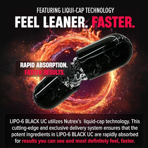 Nutrex Research Lipo-6 Black Ultra Concentrate | Thermogenic Energizing Fat Burner Supplement, Increase Weight Loss, Energy & Intense Focus |Capsule, 60Count - Image 5