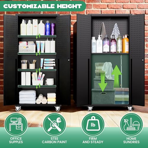 Image of Garage Cabinet System | Heavy Duty Steel All-in-One Modular Garage Cabinet Set for Ultimate Workshop Organization | Easy Assembly Garage Storage Cabinets & Tool Bench