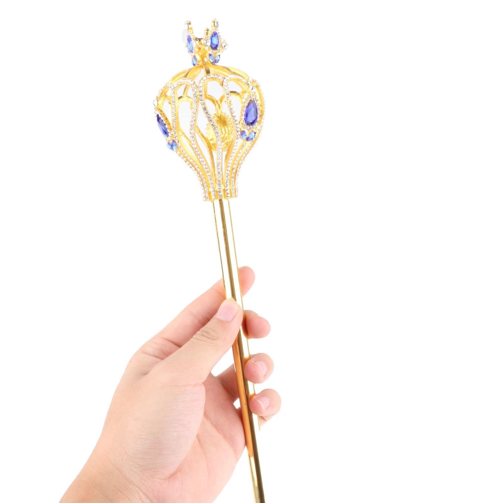 Harilla de Scintillantes, de Princesse, Sceptre en pour Accessoires de Déguisement, Costumes, Concours de Beauté, Femmes, Bleu