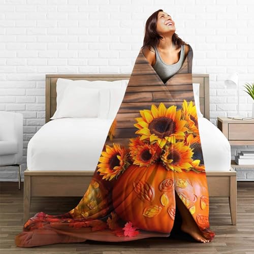 Couverture polaire citrouille pour cocooning sur le canapé - 8