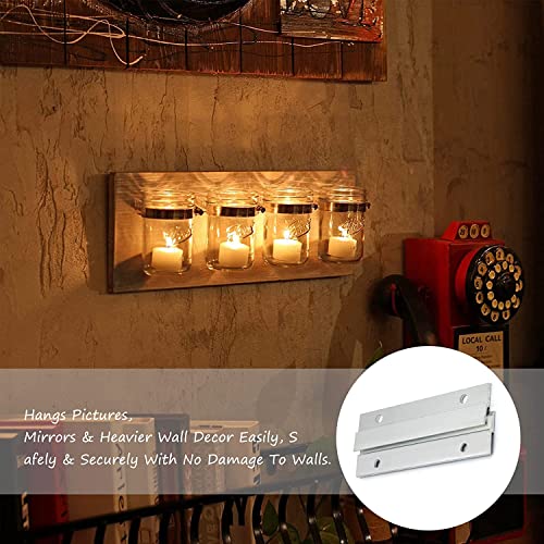 Cfoft French Cleat Picture Hanger, Aluminum Z Hanger Interlocking Wall Mounting Bracket Hardware Kit Z Clips For Hanging Wall Painting thumb #5