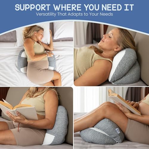 Serene Haven PP01 Pregnancy Pillow For Reducing Pregnancy Fatigue - W-Shaped Pregnancy Pillows For Sleeping With Adjustable Strap - 5.5 Inchx10 Inchx16 Inch Maternity Pillow thumb #4