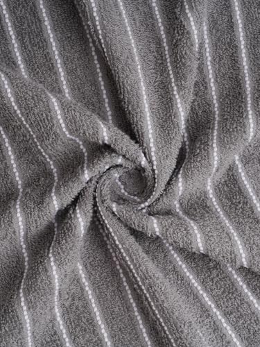 Image of Welspun 100% Cotton Large (70 Cm X 150 Cm) | 250 GSM Dobby Solid Bath Towel (Gunmetal Grey)- 2-in-1