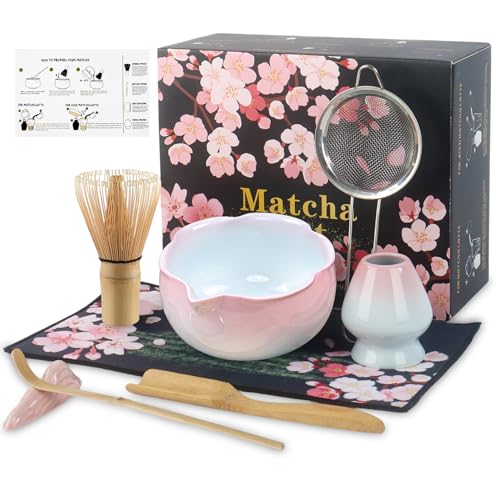 Coffret cadeau à matcha de 8 pièces pour amateurs de thé