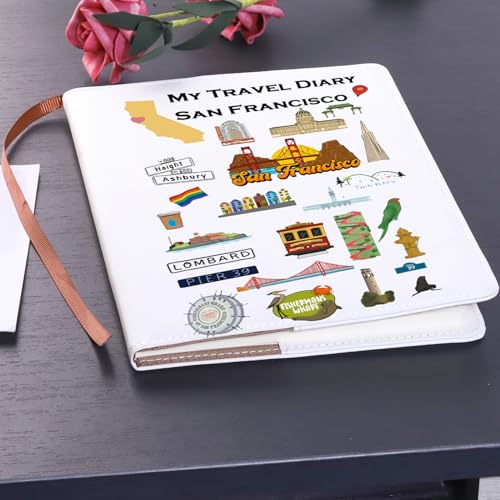 LQRI San Francisco Travel Gift San Francisco Trip Souvenir Leather Notebook San Francisco Vacation J