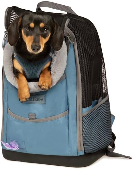 Sherpa Blue Elevation Pet Backpack for Cats & Dogs, Medium