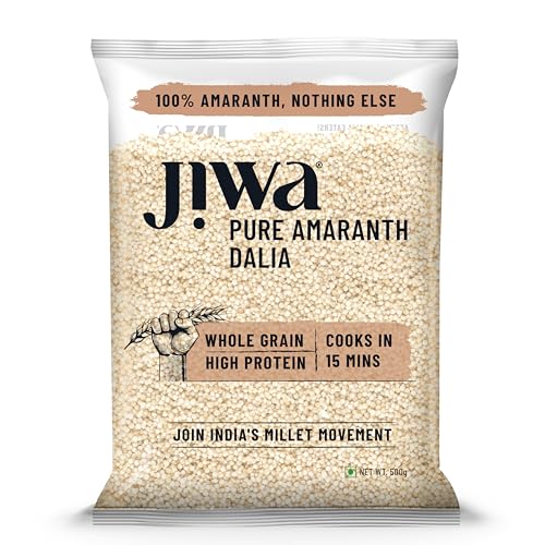 Image of Jiwa Pure Amaranth Dalia | 500 G | Cooks In 15 Minutes | Millet | Broken Rajgira /Amaranth Daliya | Gluten Free