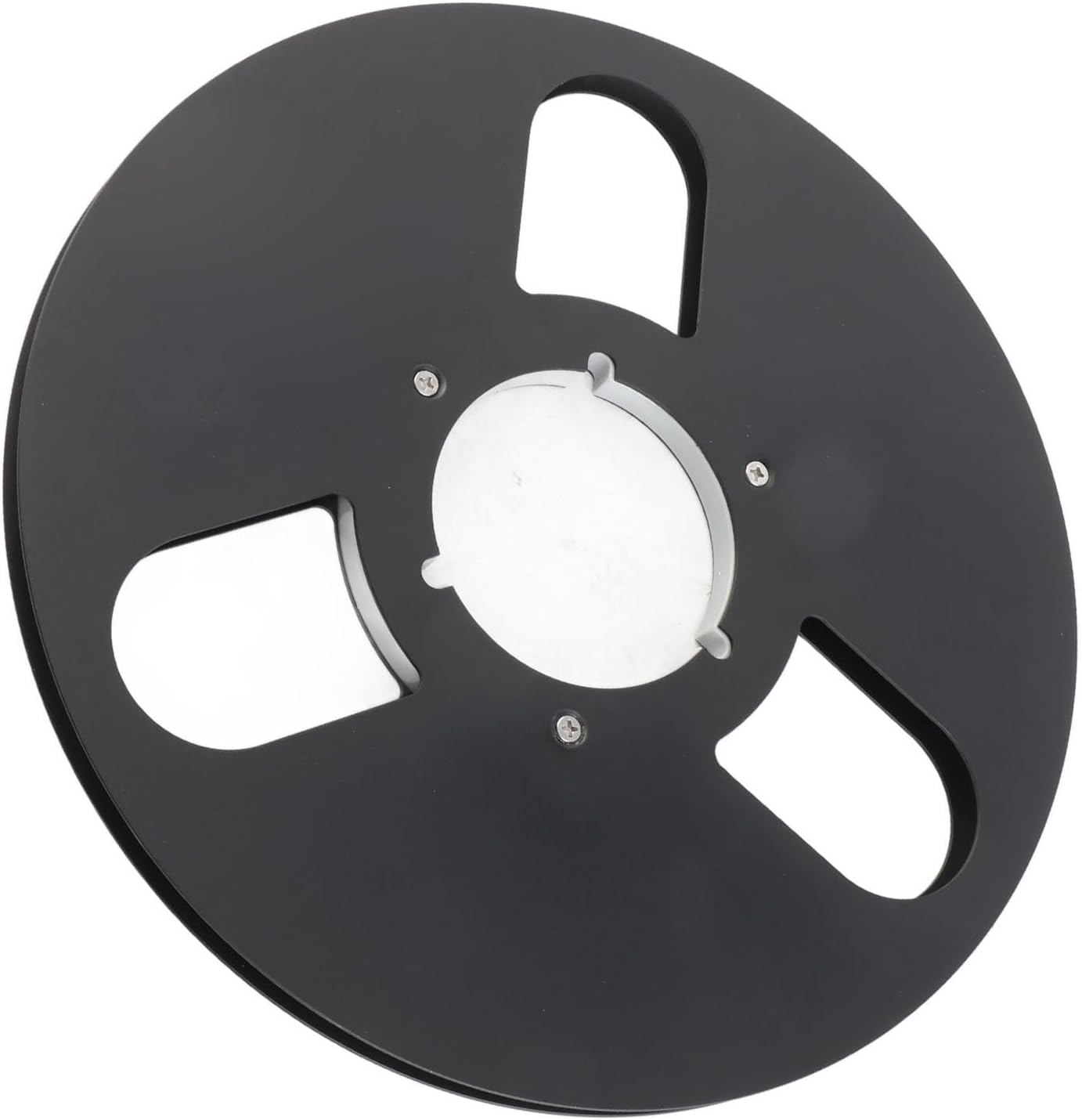 10 Inch 14 Empty Tape Reel, Easy to Use Heavy Duty Empty Disc Opening Machine Parts Aluminum Alloy Universal Recording Tape Reel for (Black)