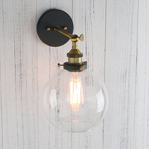 Antique Victorian Wall Sconce With Glass Holophane Shade - DW Vintage Lighting Co