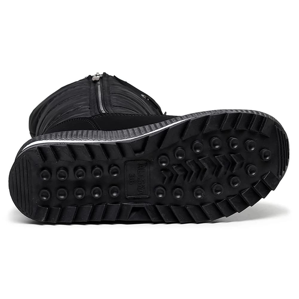Botas de Nieve para Mujer con Cremallera Invierno diseñadas para brindar Comodidad, Botas Impermeables Antideslizantes con Forro de Piel escarchado y cálido