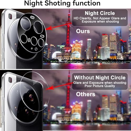 Image of Xmon Back Camera Lens Protector for Xiaomi Mi 15 Ultra 5G (1 Pack) Premium Camera Glass Protector Guard, Anti-Scratch, Ultra-Clear, Easy Installation