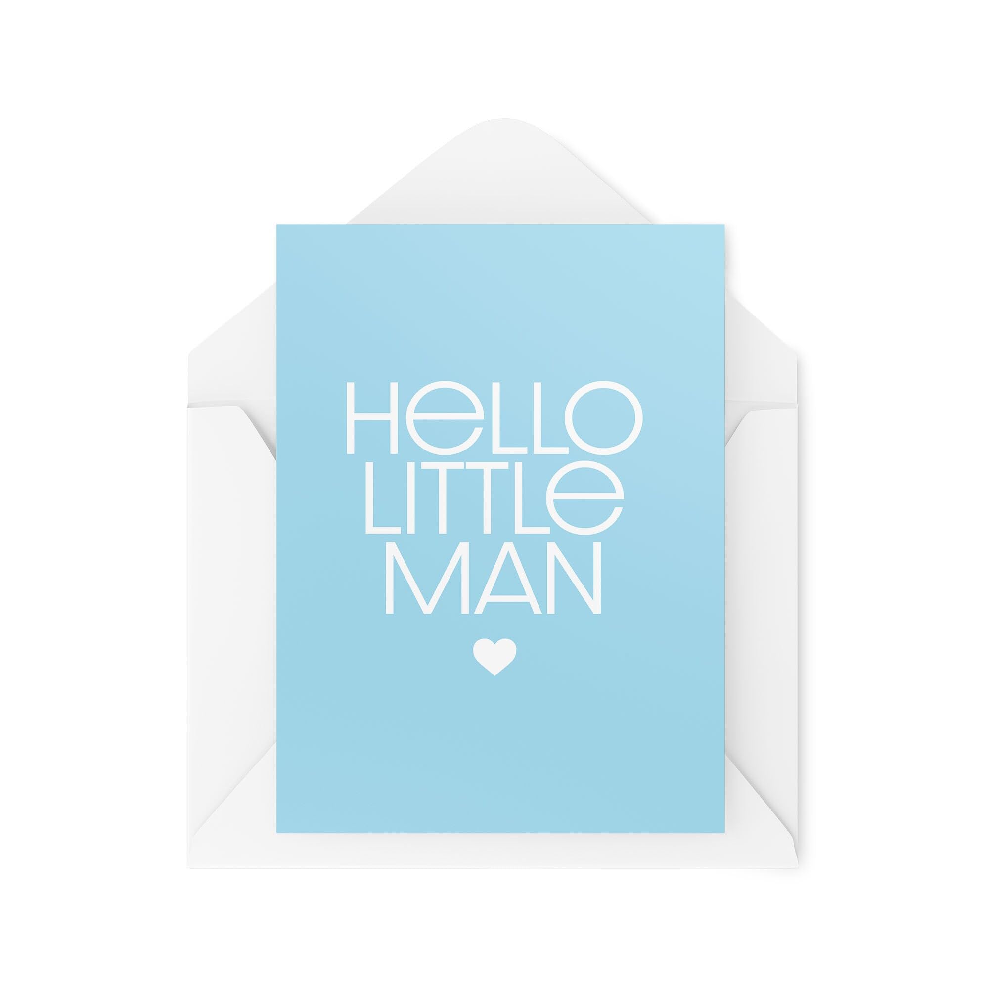 New Baby Cards - Hello Little Man - Pregnancy Cards - Welcome to the World Card Baby Boy - Congratulations Cards - New Mum and Dad - CBH1817